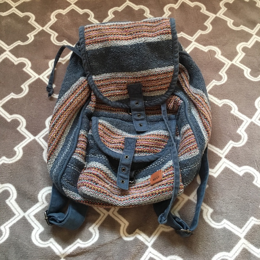 Patterned, woven material Roxy backpack